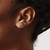 Cheryl M Sterling Silver Rhodium-Plated Polished Letter I Cubic Zirconia Initial Stud Earrings, 7.5 mm - View 3