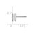 Cheryl M Sterling Silver Rhodium-Plated Polished Letter I Cubic Zirconia Initial Stud Earrings, 7.5 mm - View 4