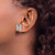 Cheryl M Sterling Silver Rhodium-Plated Polished Letter M Cubic Zirconia Initial Stud Earrings, 7.5 mm - View 3