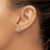 Cheryl M Sterling Silver Rhodium-Plated Polished Letter Z Cubic Zirconia Initial Stud Earrings, 7.5 mm - View 3