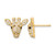 Cheryl M Sterling Silver Gold-Tone Polished Black and White Cubic Zirconia and Black Enamel Giraffe Stud Earrings, 12.4 mm