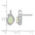 Cheryl M Sterling Silver Rhodium-Plated Polished Lab-Created Opal and Cubic Zirconia Stud Earrings, 14.4 mm - View 4