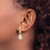 Cheryl M Sterling Silver Gold-Tone Brilliant-Cut Cubic Zirconia Teardrop and Bezel Halo Post Dangle Earrings, 27 mm - View 3