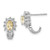 Rhodium-Plated Sterling Silver 0.1ct Diamond & Oval Lemon Quartz Drop Earrings, 17 mm
