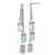 Sterling Silver Amethyst and Blue & White Topaz Dangle Earrings, 60.3 mm