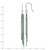 Sterling Silver Rhodium-Plated & Green Flash-Plated Chain Dangle French Wire Earrings, 82.5 mm - View 3
