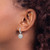 Sterling Shimmer Sterling Silver Rhodium-Plated 88 Stone Cubic Zirconia Pavé Circle Dangle Hinged Hoop Drop Earrings, 25 mm - View 3