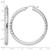 Sterling Silver Rhodium-Plated Textured 4 x 50 mm Hoop Earrings - View 4