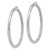 Sterling Silver Rhodium-Plated Textured 4 x 60 mm Hoop Earrings - View 2