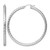 Sterling Silver Rhodium-Plated Textured 4 x 65 mm Hoop Earrings