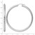 Sterling Silver Rhodium-Plated Textured 4 x 65 mm Hoop Earrings - View 4
