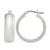 Sterling Silver Polished & Laser-Cut 8.5 x 25 mm Round Hoop Earrings