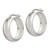 Sterling Silver Polished & Laser-Cut 8.5 x 25 mm Round Hoop Earrings - View 2