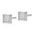 Sterling Silver Rhodium-Plated Polished Cubic Zirconia Square Stud Earrings, 7 mm - View 2