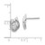 Sterling Silver Polished and Brushed Cubic Zirconia Stud Earrings, 12 mm - View 3