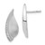 Sterling Silver Polished & Satin Cubic Zirconia Fancy Post Drop Earrings, 21 mm