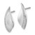 Sterling Silver Polished & Satin Cubic Zirconia Fancy Post Drop Earrings, 21 mm - View 2