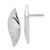 Sterling Silver Polished & Brushed Cubic Zirconia Fancy Post Drop Earrings, 23.6 mm