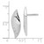Sterling Silver Polished & Brushed Cubic Zirconia Fancy Post Drop Earrings, 23.6 mm - View 3