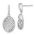 Pure Fire Sterling Silver Cubic Zirconia Oval Post Dangle Earrings, 28 mm