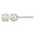 Sterling Silver Polished Simulated Pearl Stud Earrings, 5 mm