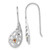 Sterling Silver Gold-Tone Polished & Satin Amethyst Criss Cross Teardrop Dangle Earrings, 30.7 mm