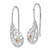 Sterling Silver Gold-Tone Polished & Satin Amethyst Criss Cross Teardrop Dangle Earrings, 30.7 mm - View 2