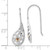 Sterling Silver Gold-Tone Polished & Satin Amethyst Criss Cross Teardrop Dangle Earrings, 30.7 mm - View 3