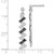Sterling Silver Polished Black & White Cubic Zirconia Post Dangle Earrings, 32 mm - View 3
