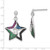 Sterling Silver with Black Rhodium Synthetic Spinel, Syn. Lab-Created Ruby & Cubic Zirconia Star Post Dangle Earrings, 22.25 mm - View 3