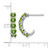 Sterling Silver Rhodium-Plated Peridot J-Hoop Earrings, 19 mm - View 4