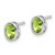 Sterling Silver Rhodium-Plated Polished Peridot Oval Stud Earrings, 8 mm - View 2
