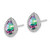 Sterling Silver Rhodium-Plated Polished Mystic Topaz & Cubic Zirconia Stud Earrings, 14 mm - View 2