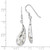 Sterling Silver Polished Mother of Pearl Teardrop Dangle French Wire Earrings, 39.6 mm - View 3