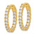 Sterling Shimmer Sterling Silver Gold-Tone Flash Gold and Silver-Tone 3 mm Cubic Zirconia 32 Stone Oval In and Out Hinged Hoop Earrings, 28.5 mm Long - View 2