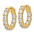 Sterling Shimmer Sterling Silver Gold-Tone Flash Gold and Silver-Tone 4.25 mm Cubic Zirconia 20 Stone In and Out Hinged Hoop Earrings, 22.7 mm Long - View 2