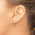 Sterling Shimmer Sterling Silver Gold-Tone Flash Gold and Silver-Tone 2.3 mm Cubic Zirconia 20 Stone In and Out Hinged Hoop Earrings, 16.3 mm Long - View 3