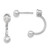 Sterling Silver Rhodium-Plated Cubic Zirconia Front & Back Post Dangle Earrings, 22.25 mm