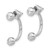 Sterling Silver Rhodium-Plated Cubic Zirconia Front & Back Post Dangle Earrings, 22.25 mm - View 2