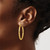 Sterling Silver Gold-Tone Polished 2.5 x 35 mm Hoop Earrings - View 3