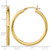 Sterling Silver Gold-Tone Polished 2.5 x 35 mm Hoop Earrings - View 4