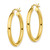 Sterling Silver Gold-Tone Polished 3 x 30 mm Hoop Earrings - View 2