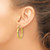 Sterling Silver Gold-Tone Polished 3 x 30 mm Hoop Earrings - View 3