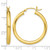 Sterling Silver Gold-Tone Polished 3 x 30 mm Hoop Earrings - View 4
