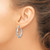 Sterling Silver Rhodium-Plated 4 mm Twisted Hoop Earrings, 29.5 mm Long - View 3