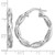 Sterling Silver Rhodium-Plated 4 mm Twisted Hoop Earrings, 29.5 mm Long - View 4