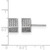 Pure Fire Sterling Silver Rhodium-Plated Cubic Zirconia 3D Square Stud Earrings, 8 mm - View 2