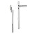 Sterling Silver Rhodium-Plated Bar and Cubic Zirconia Post Drop Earrings, 42 mm