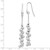 Sterling Silver Rhodium-Plated Offset Beads Dangle French Wire Earrings, 2.75 mm - View 3