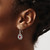 Sterling Silver Rhodium-Plated Fancy Garnet Drop French Wire Earrings, 15.25 mm - View 3
